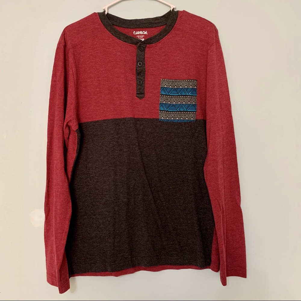 carbon henley tee